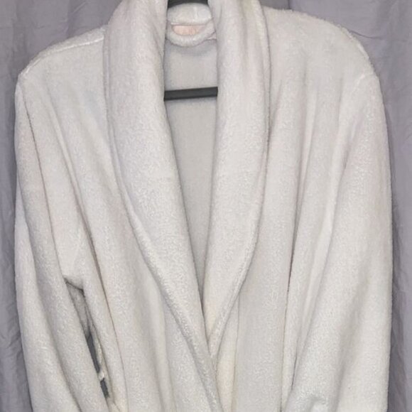 Mary Kay White Spa Bath Robe Womens One Size Plush Terry Belted Pockets Gift - Picture 4 of 11